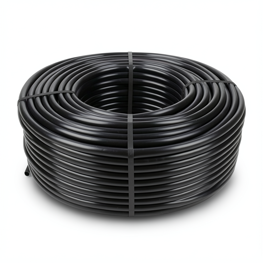 لفة أنابيب HDPE ضغط 20 بار PE 100 قطر خارجي 16 مم SDR 9 أسود