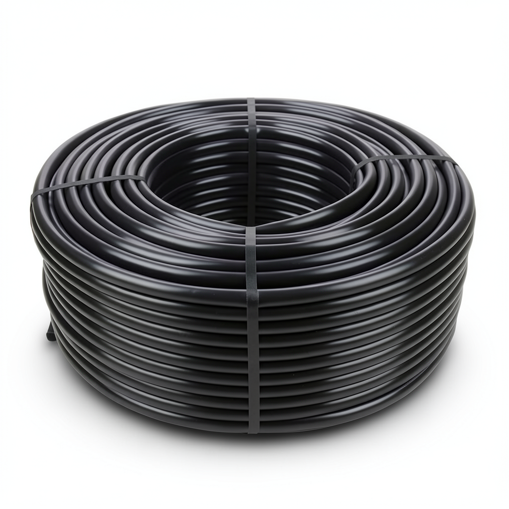 لفة أنابيب HDPE ضغط 20 بار PE 100 قطر خارجي 63 مم SDR 9 أسود