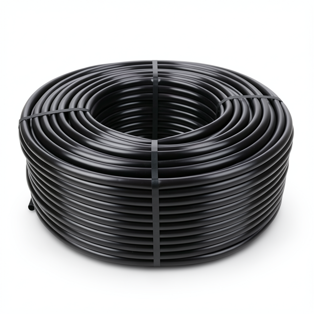 HDPE Coil Pipe Pressure 20 Bar PE 100 Outside Diameter 25 mm SDR 9 Thickness 2.8 mm Black