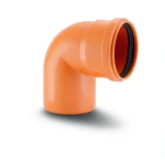 كوع UPVC زاوية 90° شانل مقاس 75 مم لون برتقالي