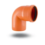 كوع UPVC زاوية °90 شانل مقاس 160 مم لون برتقالي