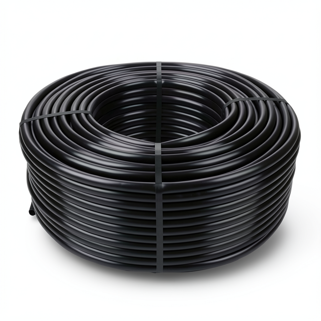 لفة أنابيب بلاستيك HDPE ضغط 20 بار PE 100 قطر 110 مم SDR 9 سماكة 12.3 مم لون أسود