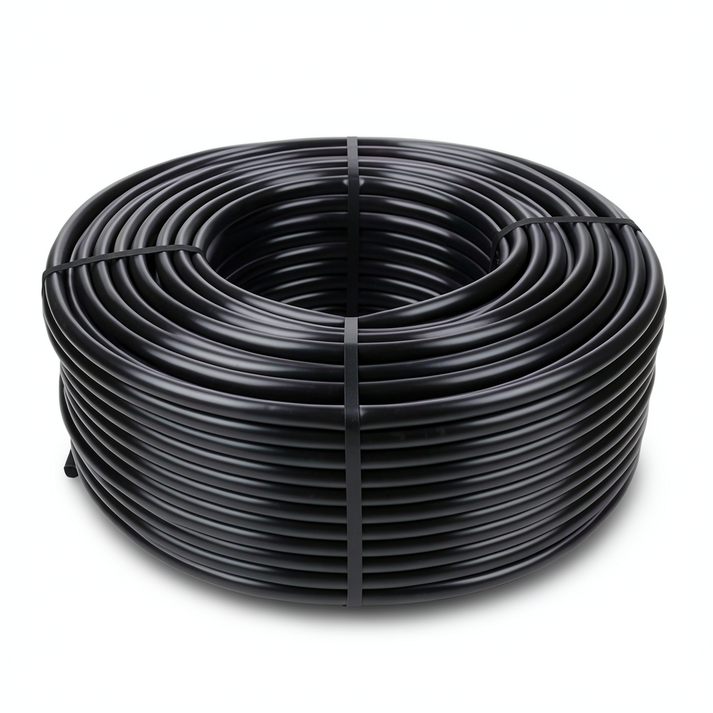 High Density Polyethylene Coil Pipe Pressure 16 Bar PE 100 32 mm SDR 33 Black