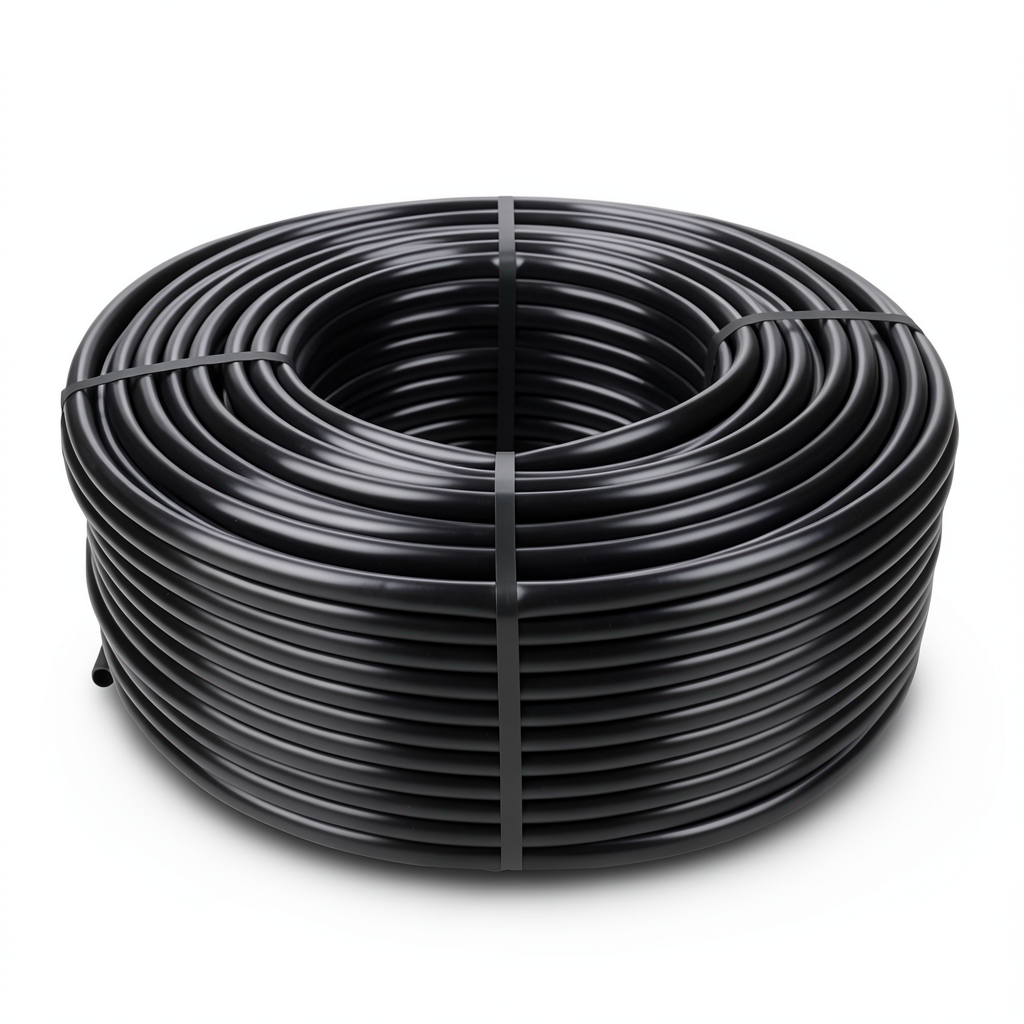 لفة بلاستيك HDPE ضغط 16 بار PE 100، قطر خارجي 50 ملم SDR 33، لون أسود
