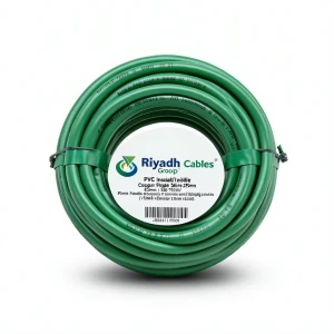 PVC Insulation Flexible Copper Single Electric Wire 25mm, 450/750V, Green | Riyadh Cables Group