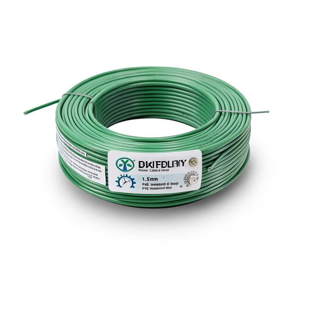 Copper Stranded Wire 1.5mm 450/750V PVC Insulation Green | Riyadh Cables Group