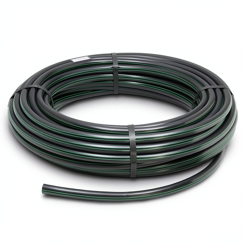 لفة أنابيب بلاستيك HDPE ضغط 15.7 بار PE 63 قطر خارجي 25 مم SDR 6 لون أسود