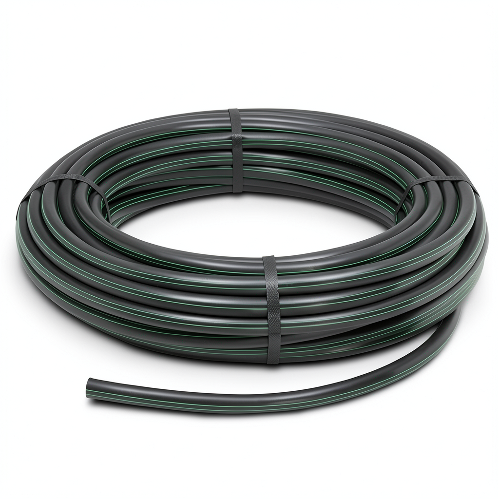 لفة أنابيب HDPE ضغط 15.7 بار [PE 63] قطر خارجي 40 مم SDR 6 لون أسود
