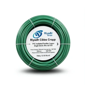 PVC Insulated Flexible Copper Single Electric Wire 120mm2, 450/750V, Green | Riyadh Cables Group