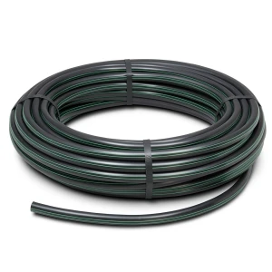 لفة أنابيب بلاستيك HDPE ضغط 15.7 بار PE 63، قطر خارجي 63 مم SDR 6، لون أسود