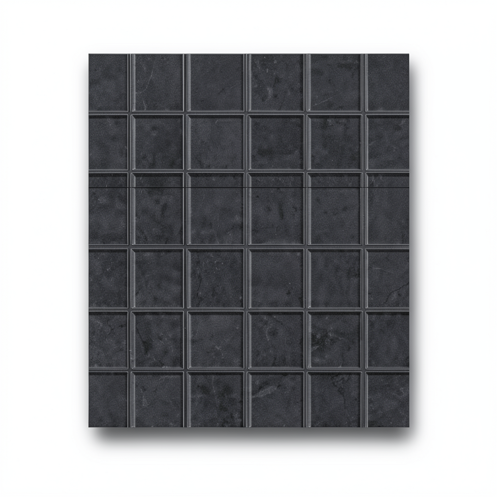 أرضيات ديكور بورسلن سمك 9 مم، مقاس 30×30 سم، أسود، تصميم كوارتزيت
