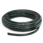 لفة أنابيب HDPE ضغط 15.7 بار PE 63 قطر خارجي 20 مم SDR 6 أسود مع خطوط خضراء