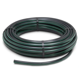 HDPE Plastic Coil Pipe Nominal Pressure 15.7 Bar PE63 25 mm SDR 6 Black with Green Stripes