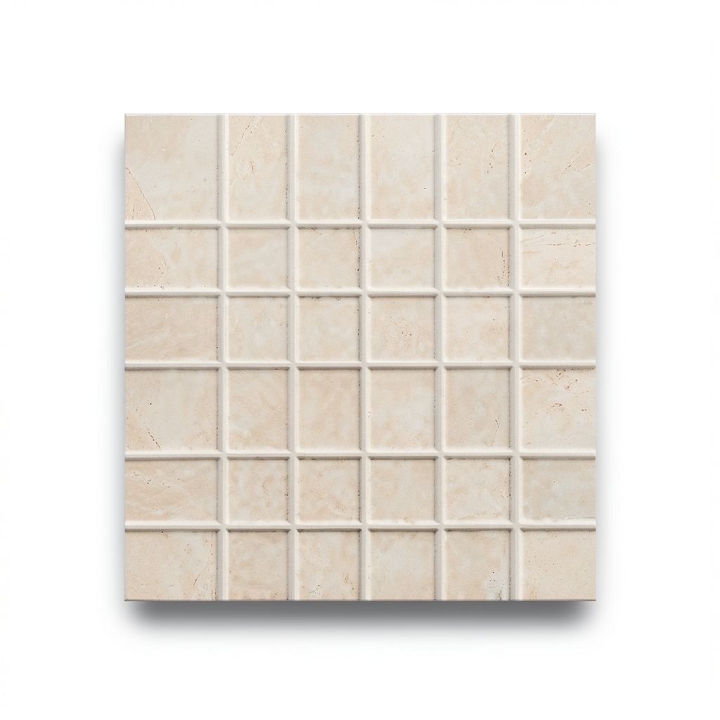 أرضيات بورسلان ديكور سمك 9 mm أبعاد 30×30 cm، بيج، تصميم Quarzite