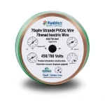 Copper Stranded Electric Wire 70mm 450/750 Volts PVC Insulated Green | Riyadh Cables Group