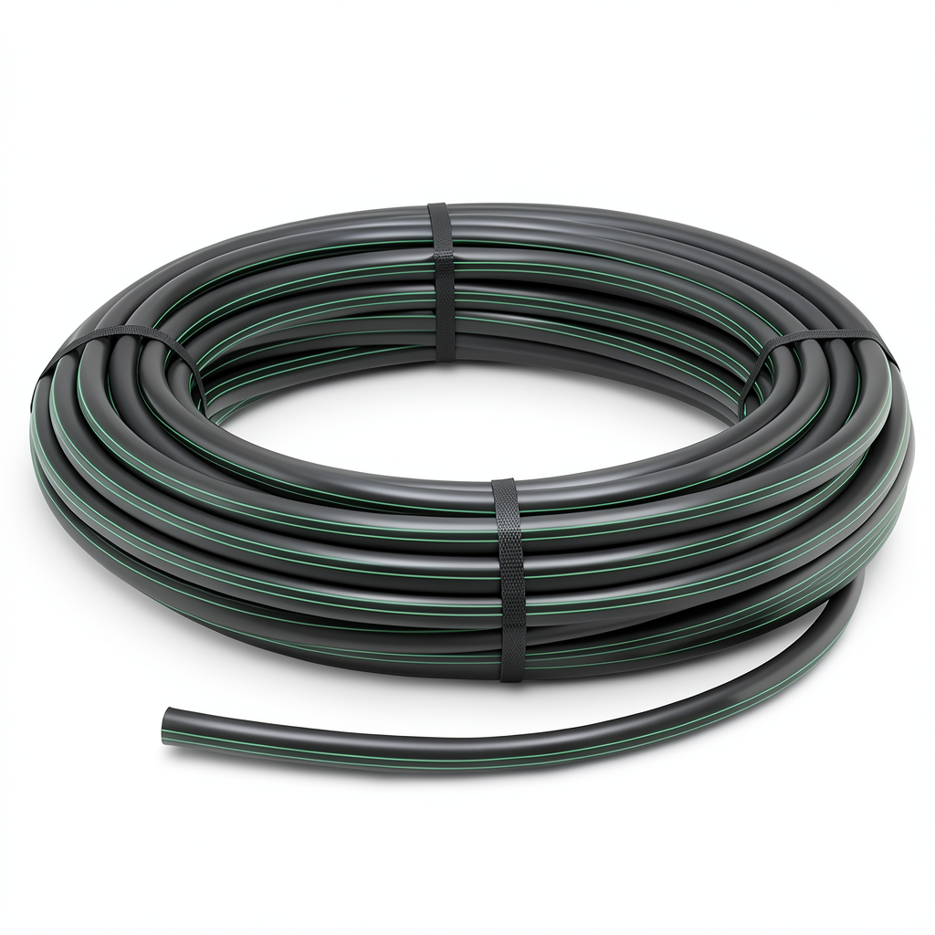 HDPE Plastic Coil Pipe PN 15.7 Bar PE 63, 63 mm SDR 6, Black