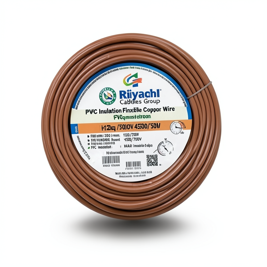 PVC Insulation Flexible Copper Wire 120sq mm, 450/750V, Brown | Riyadh Cables Group