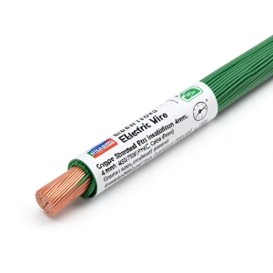 Copper Stranded Electric Wire 4mm2 450/750V PVC Insulation Green | Riyadh Cables Group