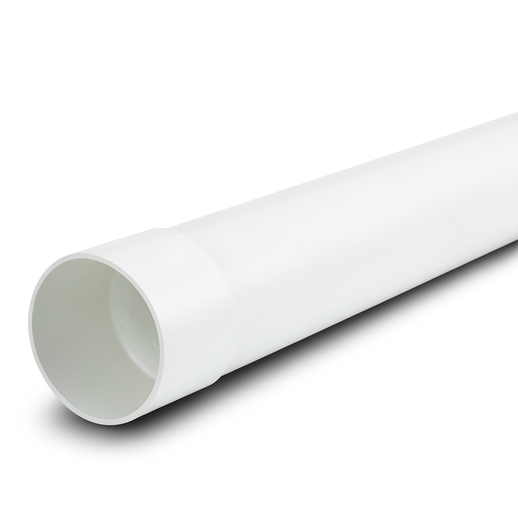 UPVC Pipe Class 4 Size 125 mm Thickness 6.4 mm White Color