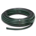 لفة أنابيب بلاستيك HDPE ضغط 15.7 بار PE 63 قطر خارجي 32 مم SDR 6 أسود مع خطوط خضراء