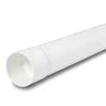 مواسير بلاستيك UPVC ضغط 10 بار مقاس 140 مم سمك 7.2 مم لون أبيض