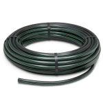 لفة أنابيب HDPE ضغط 15.7 بار PE 63 قطر خارجي 50 مم SDR 6 أسود مع خط أخضر