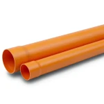 أنابيب بلاستيك UPVC مقاس 6 إنش ضغط 100 psi سمك 4.62 مم لون برتقالي بني