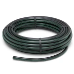 لفة أنابيب HDPE ضغط 15.7 بار PE 63 قطر خارجي 125 مم SDR 6 لون أسود مع خط أخضر