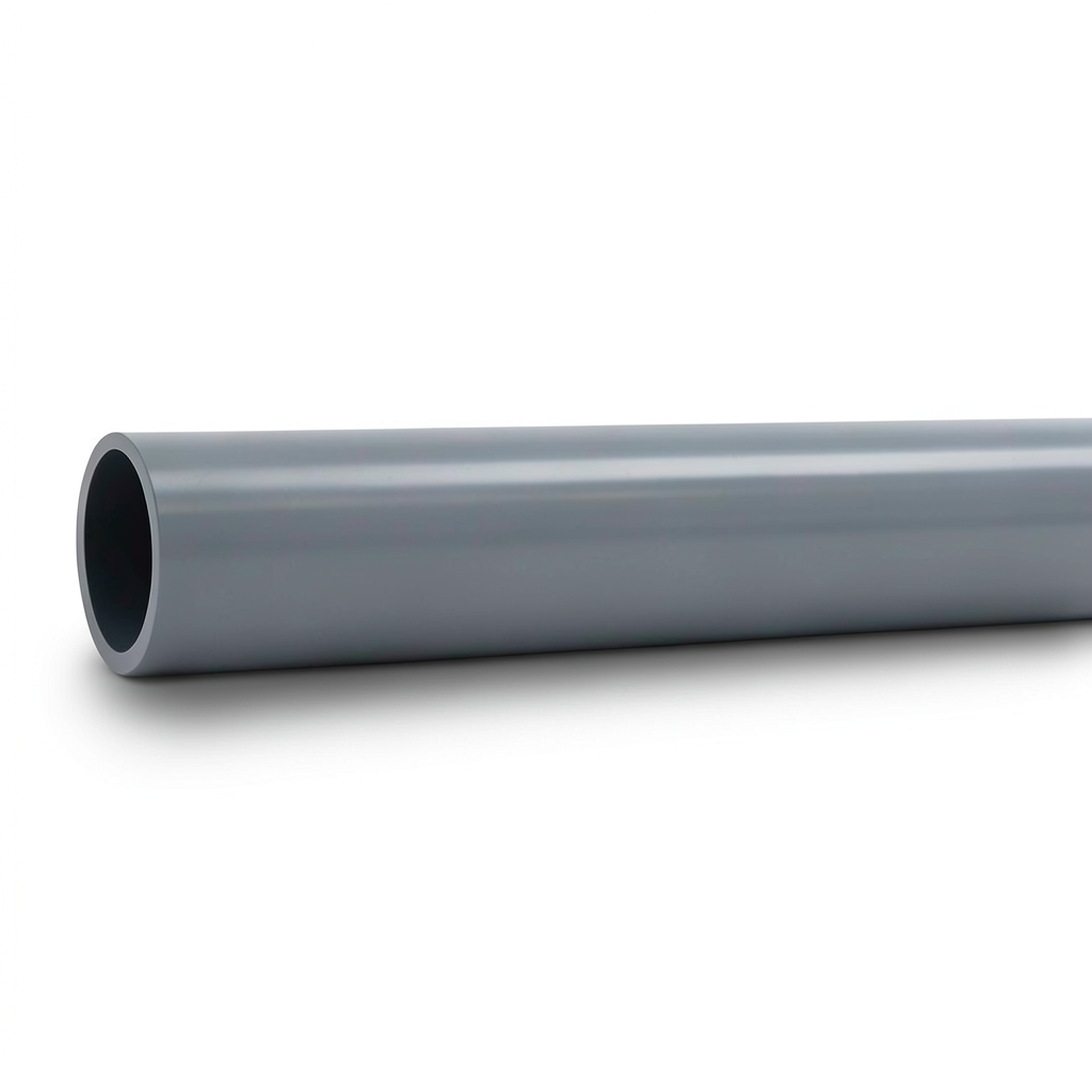 مواسير UPVC جدول 80 مقاس ½ أنش لون رمادي