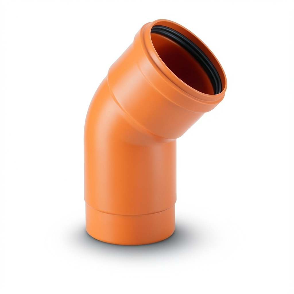 UPVC Elbow 45° Chanal Size 160 mm Orange Color