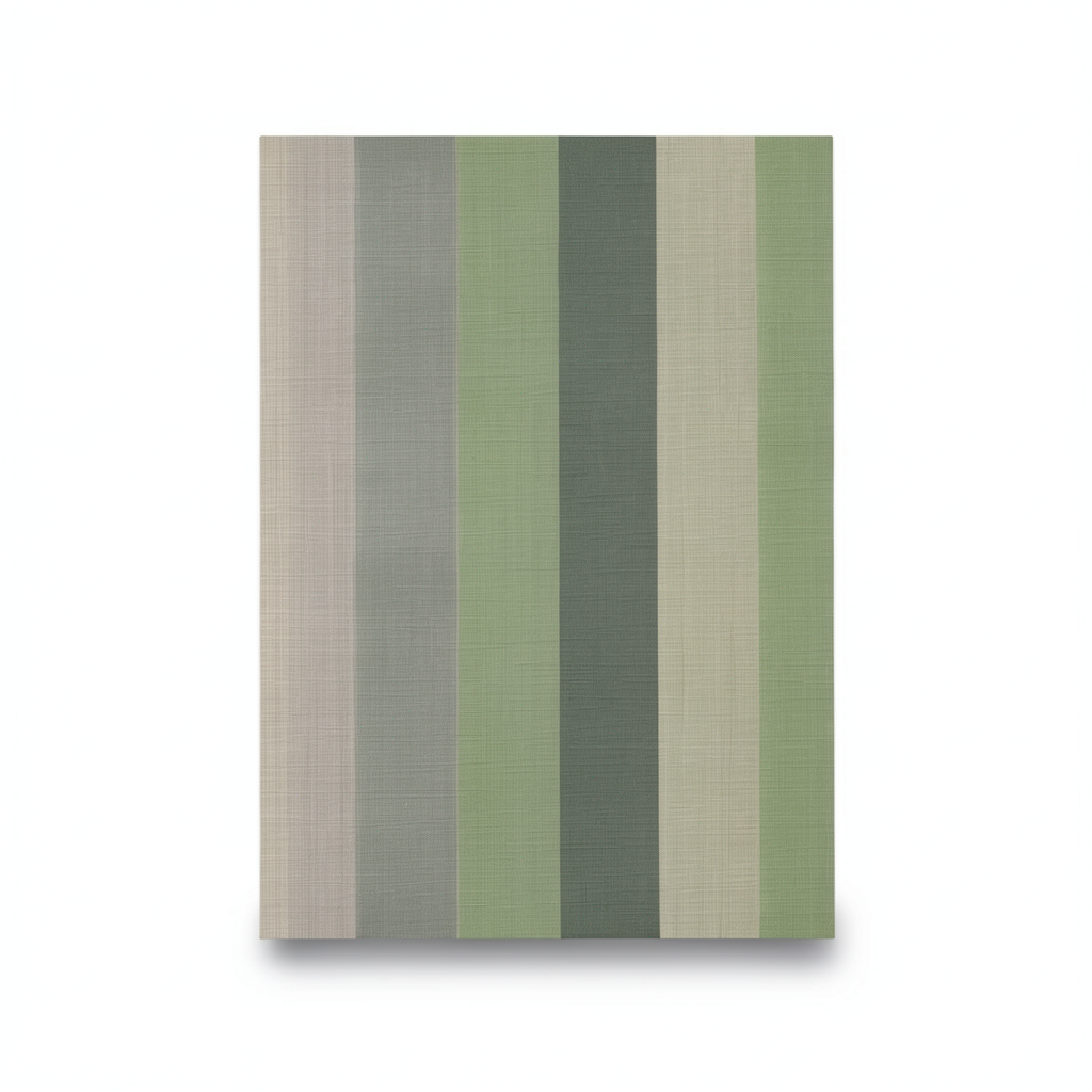 Striped Wall Decoration 10m x 0.73m Green with Beige, Model 45122