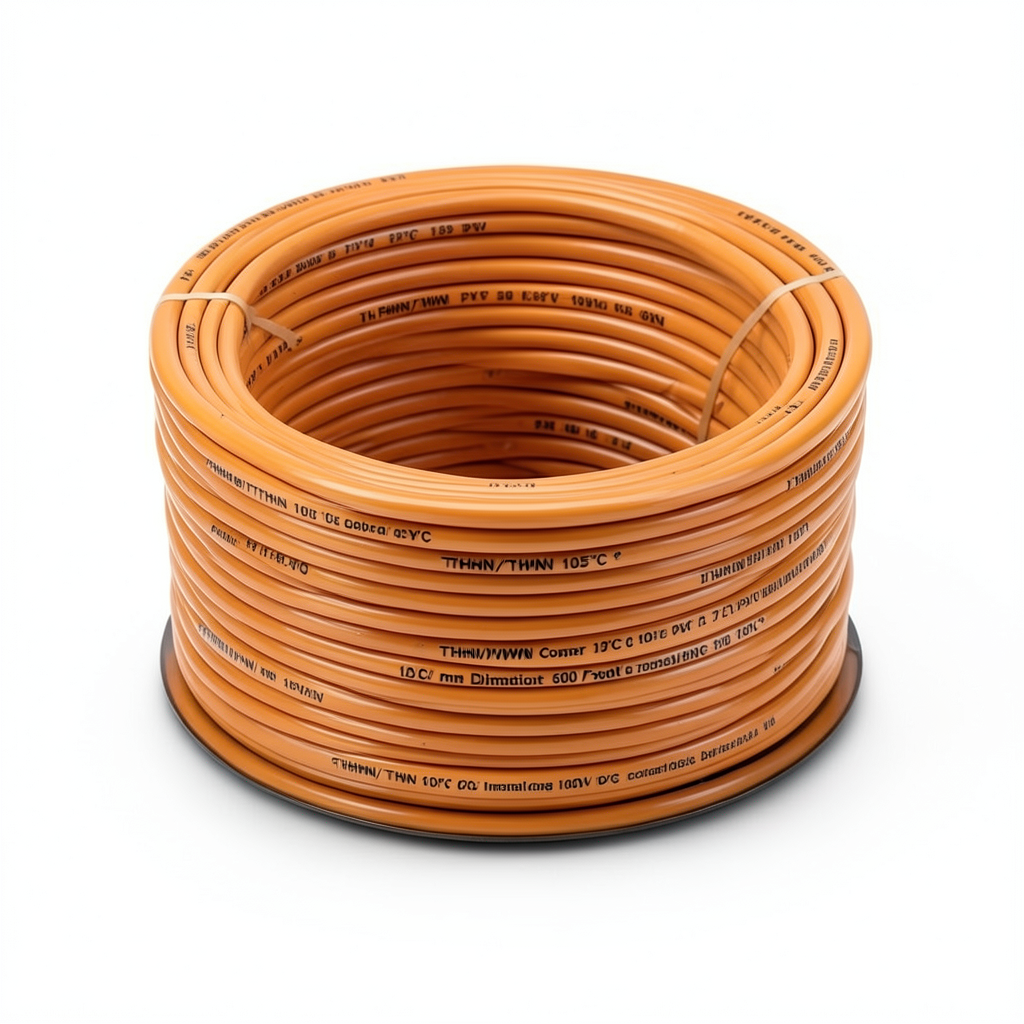 THHN/THWN Copper Cable PVC 105°C Insulation 12.7 mm Diameter 600 Volt 500 Feet Orange | Al Fanar