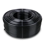 لفة أنابيب بلاستيك HDPE ضغط 20 بار PE 100 حجم 75 مم سماكة 8.4 مم SDR 9 أسود