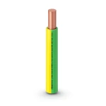 كابل نحاس THHN/THWN معزول PVC 105° 3.1 مم قطر 600 فولت 500 قدم اصفر مع الاخضر | شركة الفنار