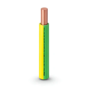 كابل نحاس THHN/THWN معزول PVC 105° 3.1 مم قطر 600 فولت 500 قدم اصفر مع الاخضر | شركة الفنار