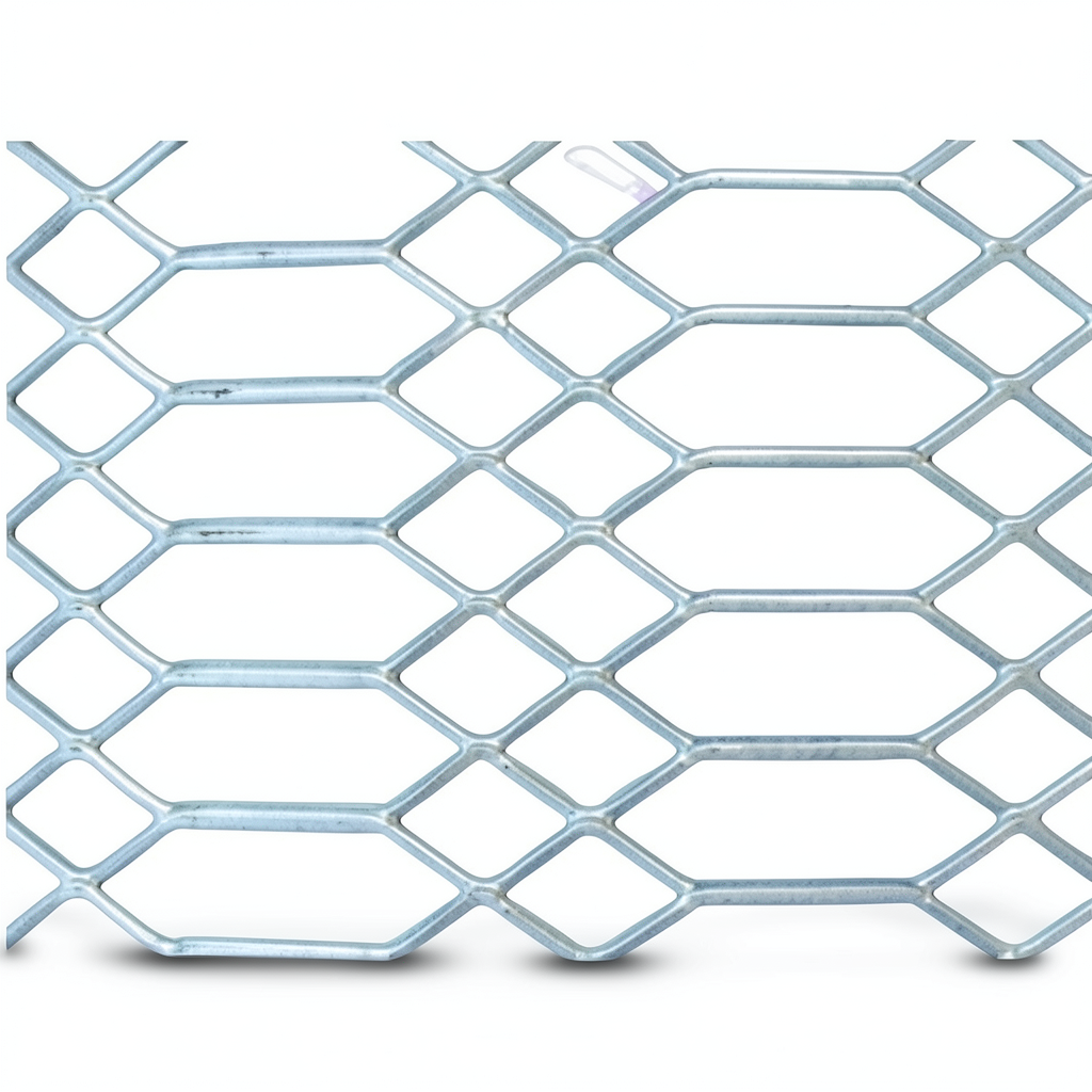 Hot Rolled Expanded Metal Wiremesh Jawhara Shape, 6 mm Wire Diameter, 2.44 M Width, 3 M Length