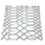 سلك شبك معدني ممدد حديد اسود تصميم جوهرة، سمك 6 مم، مقاس 2.44×4 متر