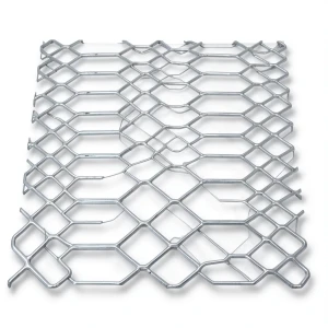 سلك شبك معدني ممدد حديد اسود تصميم جوهرة، سمك 6 مم، مقاس 2.44×4 متر