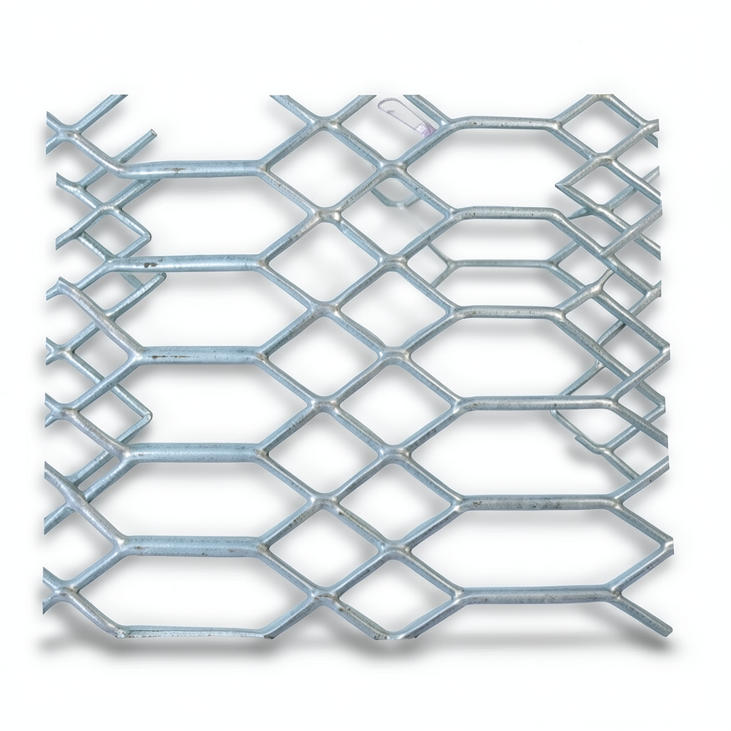 Hot Rolled Flattened Expanded Metal Jawhara Form 6 mm Thickness 2.44 M Width 5 M Length