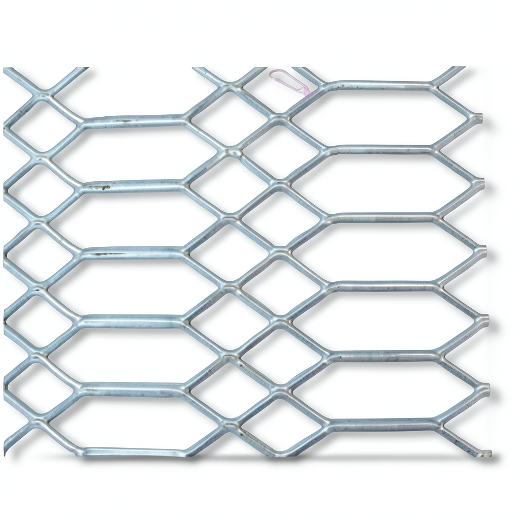 Hot Rolled Expanded Metal Mesh Jawhara Design 6 mm Thickness 2.44 M Width 7 M Length