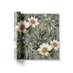Wall Decoration Floral Design 10m x 0.53m Green, Model ht70202
