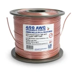 سلك امريكي 4/0 AWG نحاس مجدول عزل PVC 105°C أبيض 600 فولت طول 500 قدم | شركة كابلات الشرقية للصناعة