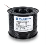 سلك امريكي 16 AWG نحاس مجدول عزل PVC 105°C أسود، 600 فولت، طول 2500 قدم | شركة كابلات الشرقية للصناعة