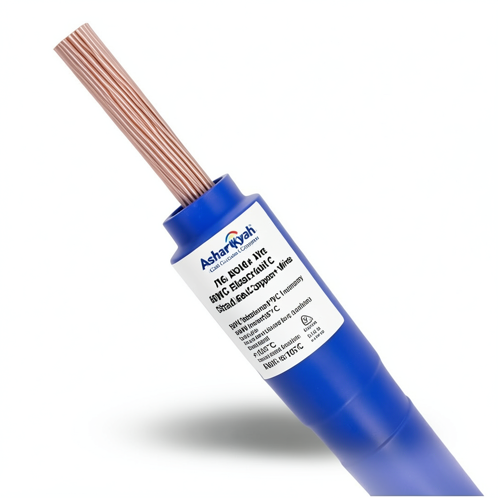 سلك كهرباء 16 AWG نحاس مجدول معزول PVC +105°C ازرق، 600 فولت | شركة كابلات الشرقية للصناعة