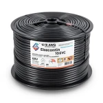 سلك كهرباء أمريكي 10 AWG نحاس مجدول معزول PVC 105°C أسود، 600 فولت، 2500 قدم | شركة كابلات الشرقية للصناعة