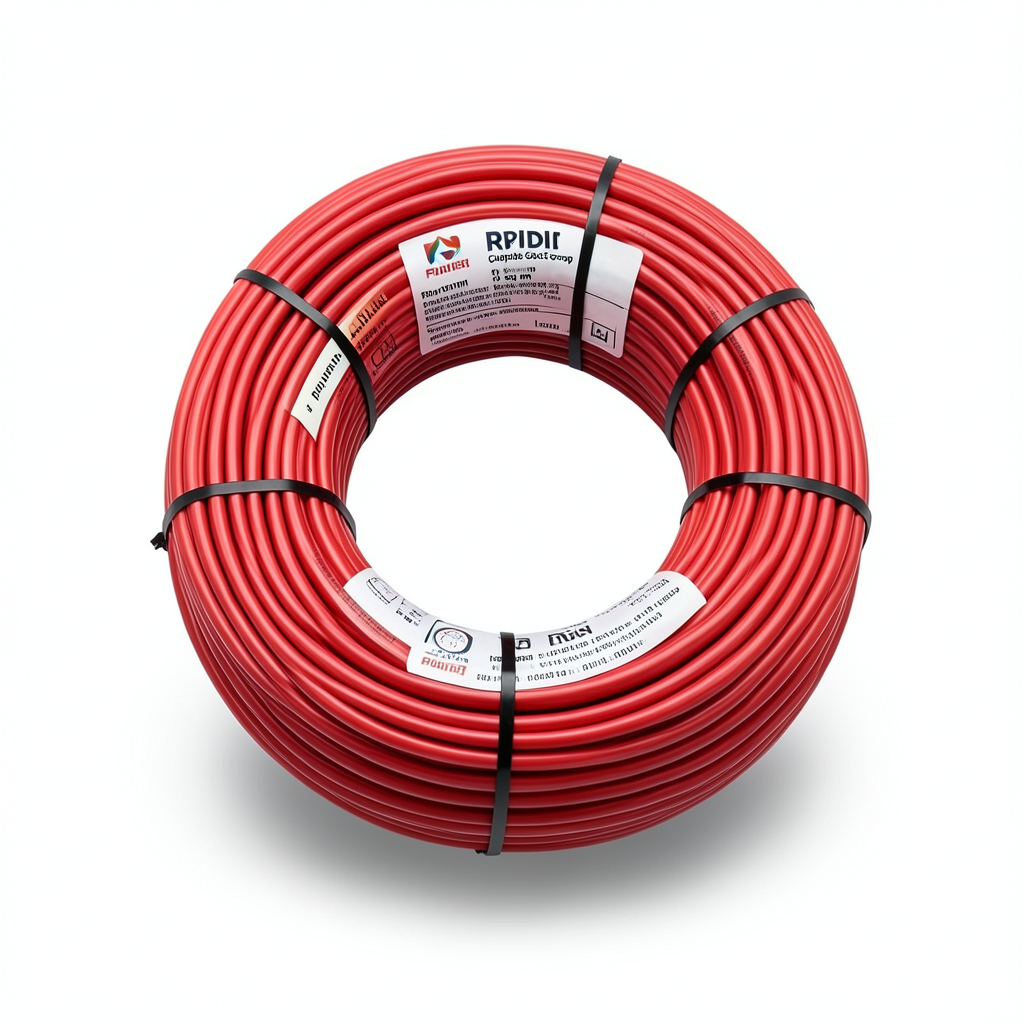 سلك نحاس شعر مرن 10 mm2، 450/750 فولت، لفّة 100 متر، لون أحمر | مجموعة كابلات الرياض