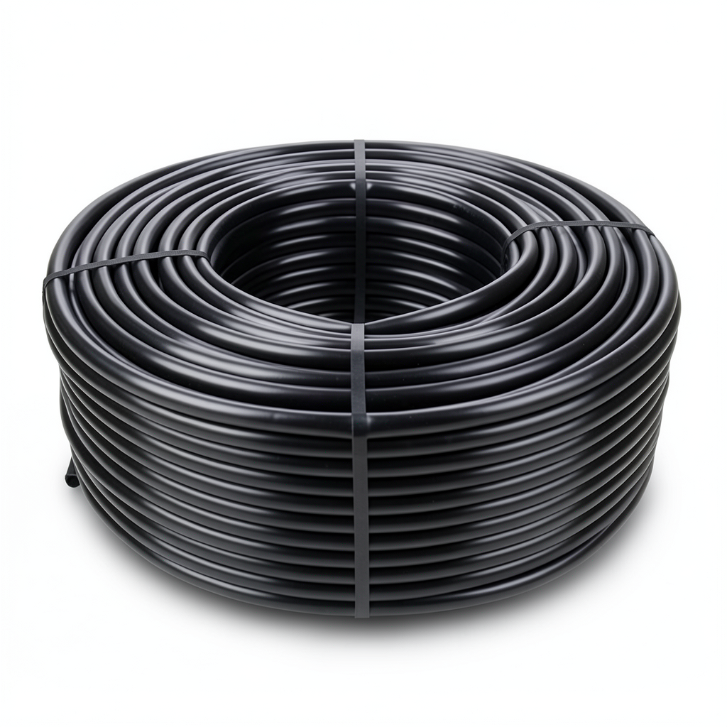 HDPE Plastic Coil Pipe Pressure 20 Bar PE 100 Size 75 mm Thickness 8.4 mm SDR 9 Black