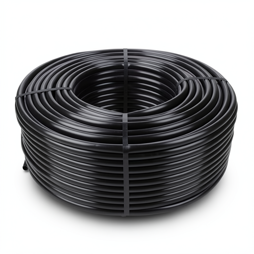 High Density Polyethylene Coil Pipe Nominal Pressure 10 Bar PE 100 Outside Diameter 110 mm Black