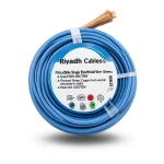 Flexible Single Electrical Wire 10mm2 450/750V Copper Conductor PVC Insulation Blue | Riyadh Cables Group