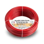 Flexible Copper Wire 10 sq mm, 450/750V, 100m Coil, Red | Riyadh Cables Group
